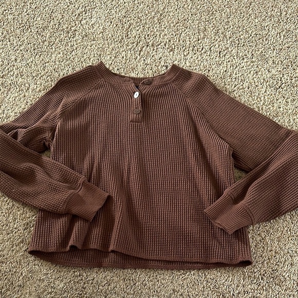Old Navy Tops - Brown Waffle Knit Women's Top